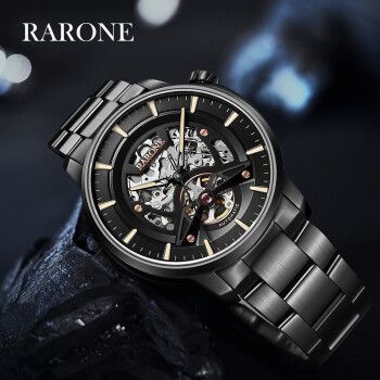 雷诺手表2020新款,雷诺2020款报价及图片 雷诺(rarone)手表男士机械表镂空全自动休闲时尚防水男表 【2020