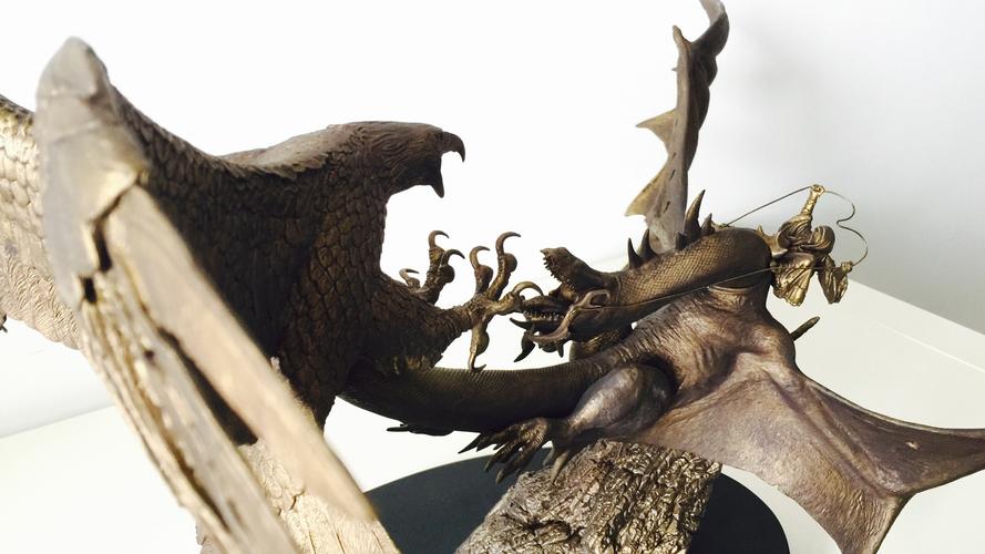 现货sideshow 魔戒 指环王 戒灵龙 大战 神鹰 龙鹰大战 ex 仿铜