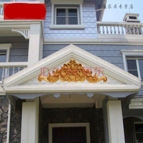 别墅山花外墙浮雕别墅装饰eps门头花欧式窗花线条上金漆雕花尺寸1.