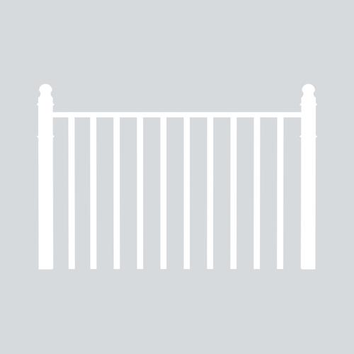 现代栏杆模型素材-现代白色栏杆实木模型-三维家模型