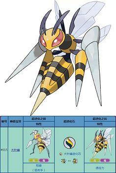 大针蜂mega进化简笔画