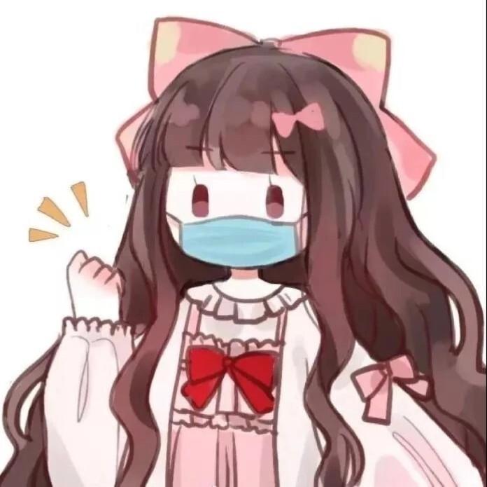 戴口罩情侣头像 武汉加油