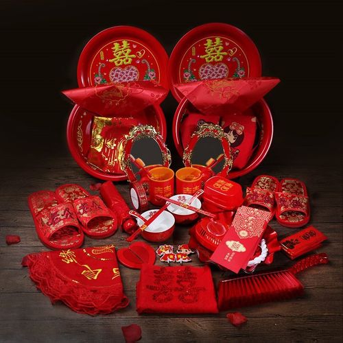 中式婚礼布置 婚庆道具全套结亲整套装饰摆件中国风小件喜庆用品