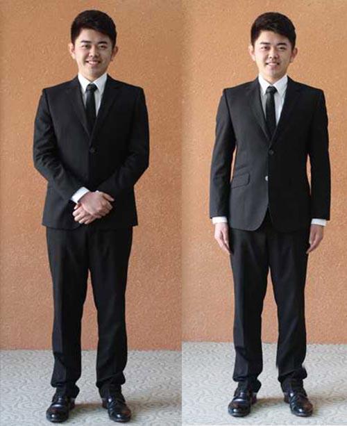 二,前腹式站姿 1,身体保持正,直,遵守站姿基本要领