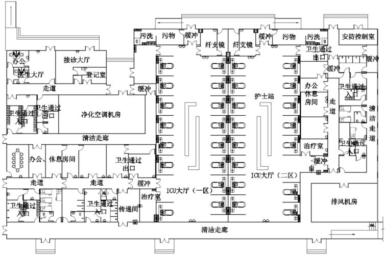 图5 icu中心平面图 vol.