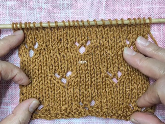 简洁的棒针镂空花编织出的成品美观,大方_编织_镂空_兴趣爱好_手工