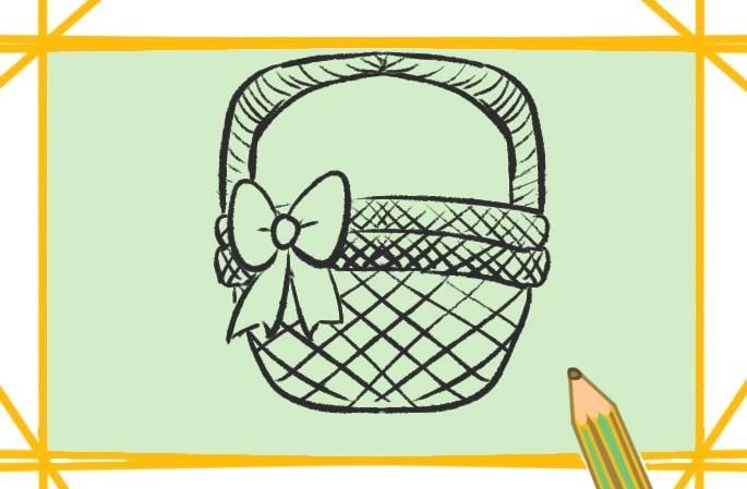 儿童才艺 简笔画 简笔画教程 花篮是指装花所用的篮子,或以篮为容器