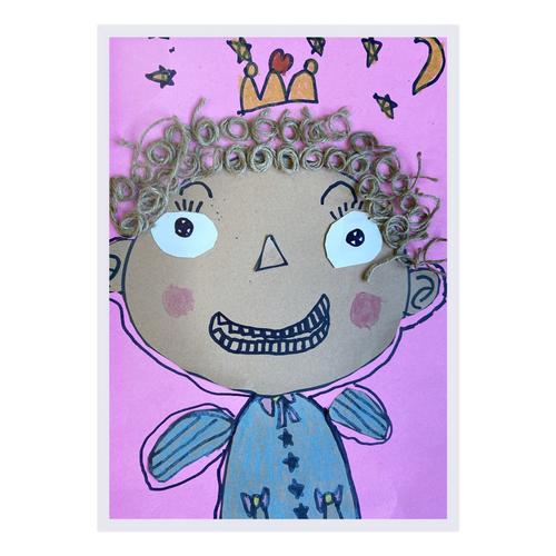 儿童画《镜子里的我》#4-6岁_美术_儿童创意美术_母婴