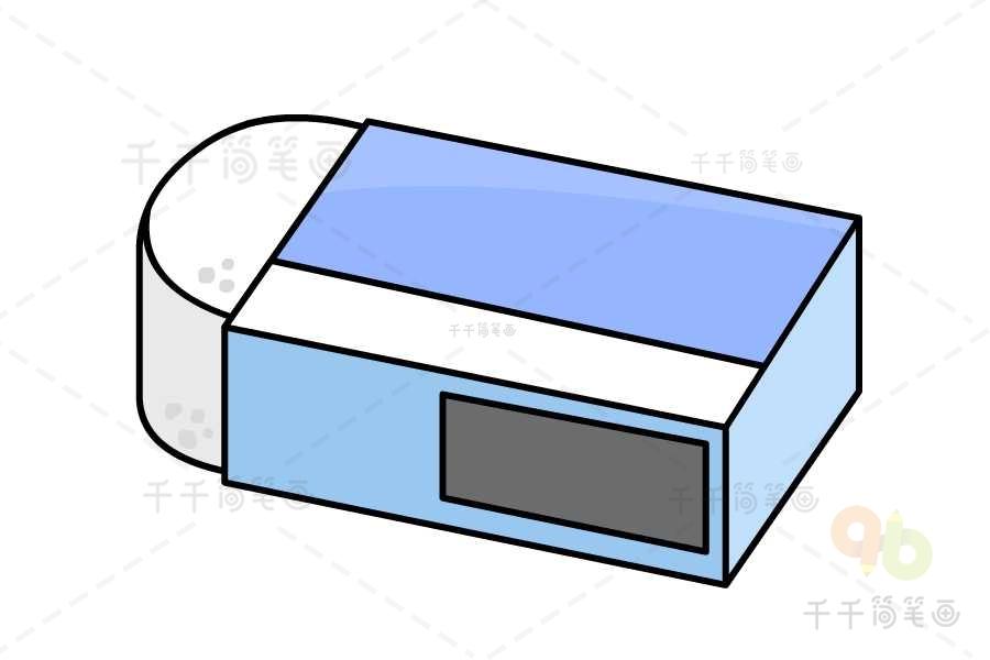 第五步:为它涂上颜色,简单的橡皮简笔画就画好了!