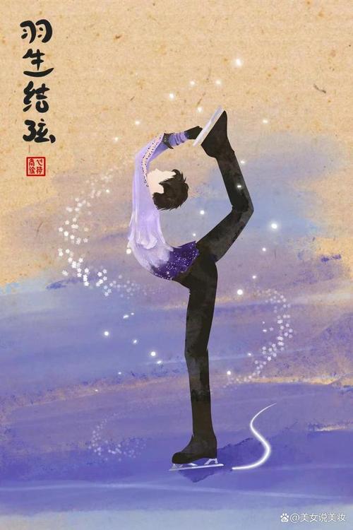 插画|冬奥 羽生结弦容颜如玉,身姿如松.
