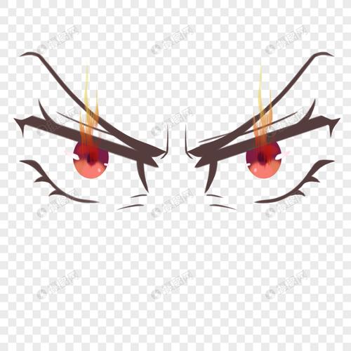 免抠元素 手绘/卡通元素 愤怒情绪眼睛.png