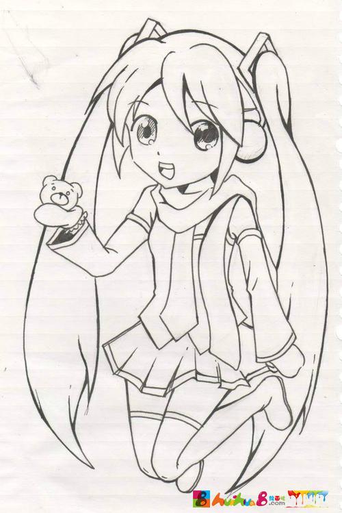 q版人物图片女生可爱简笔画