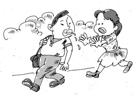 不随地吐痰