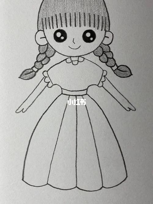 三年级小女孩简笔画