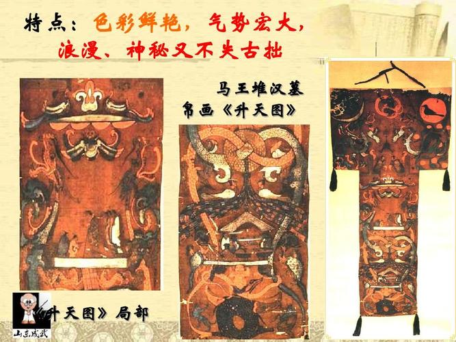 色彩鲜艳,气势宏大, 浪漫,神秘又不失古拙 马王堆汉墓 帛画《升天图》
