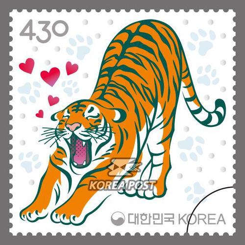 韩国将发行虎年生肖邮票