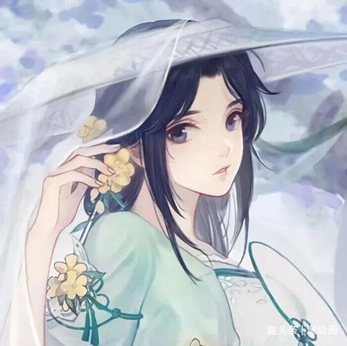 手绘女生古风小姐姐可爱动漫人物头像壁纸插画龙