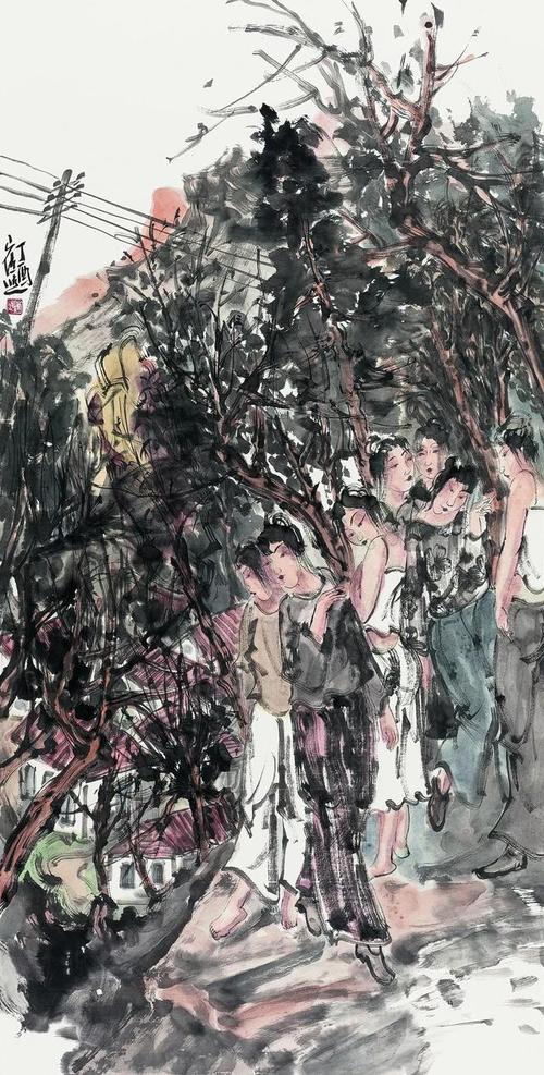 著名画家崔进水墨写意人物画作品欣赏