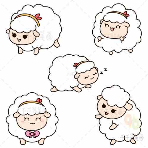 软萌的绵羊简笔画合集亲子必备羊简笔画