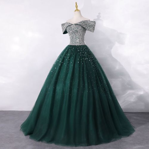 新款彩色婚纱礼服独唱演出服女艺考主持影楼服装晚礼服蓬蓬裙长款