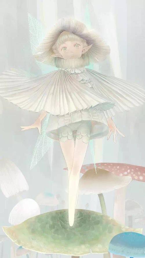 精灵女孩 | 自带发光效果的二次元手绘女孩子!