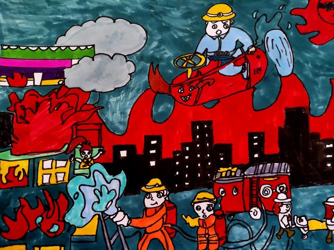 第一课"消防绘画比赛活动 写美篇 三等奖8名 鼓励奖19名 六年级3班