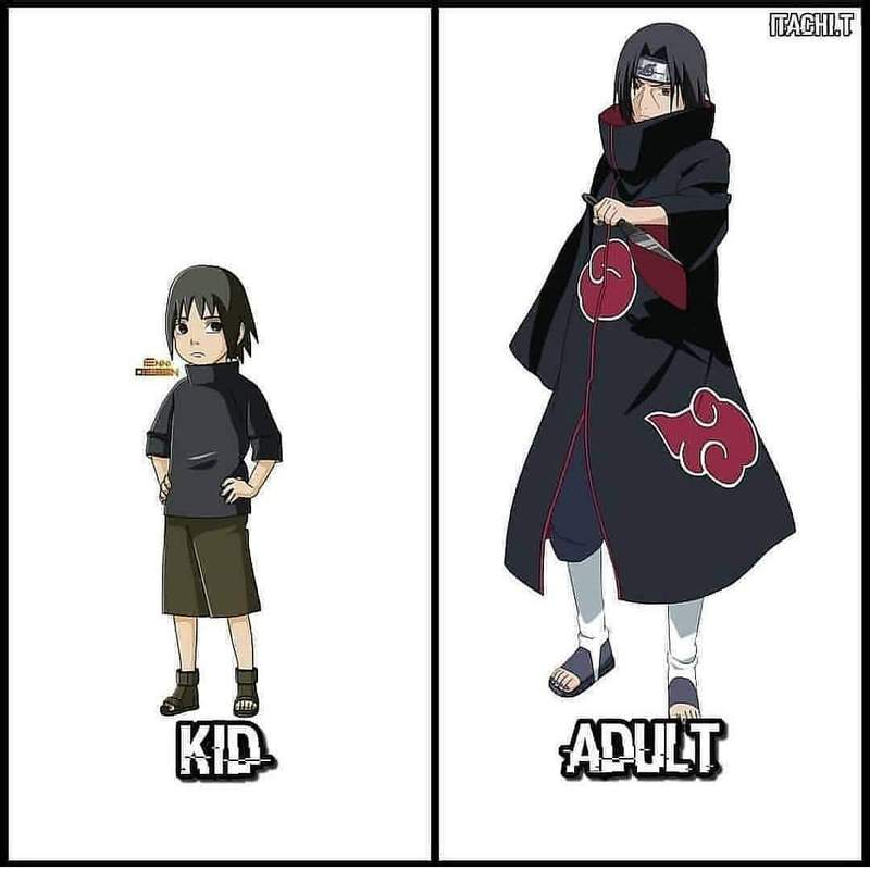 《火影》角色成长变化,佐助从小帅到大,带土变化最大