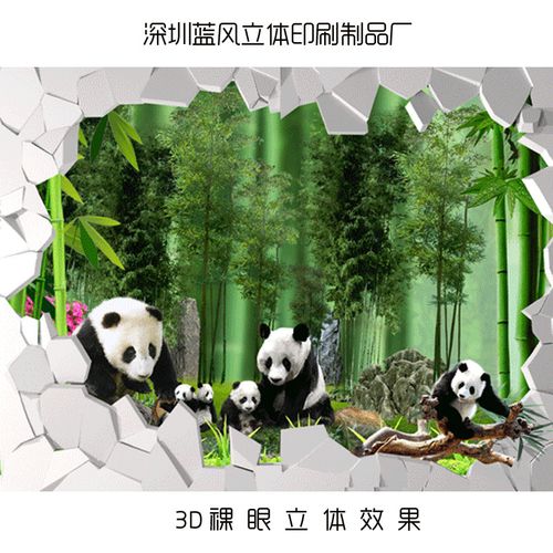 熊猫立体画
