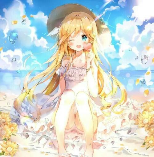 动漫人物壁纸金发 蓝眼