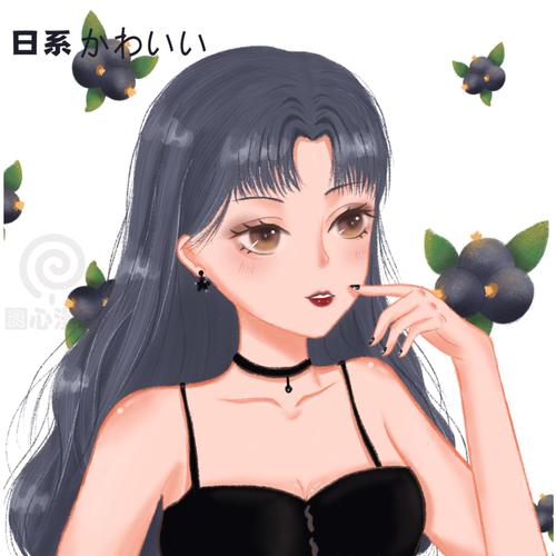 网红日系手绘头像漫画富江插画设计卡通人物真人照片定制作情侣