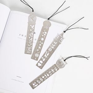 臻本 唯美镂空超薄精致迷你金属书签带刻度尺子 创意简约可爱书签