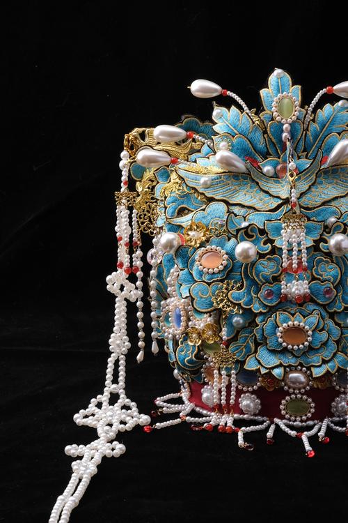 凤冠听月小筑霜翎阁绣花仿点翠正凤明制汉新娘项链