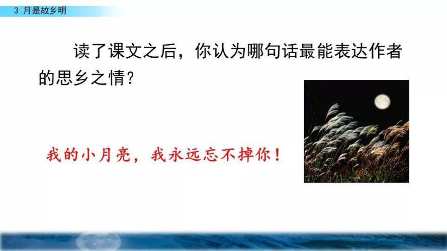 在线课堂语文五年级下第3课月是故乡明视频朗读知识要点图文讲解同步