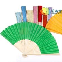 diy空白纸扇子折扇儿童绘画白色彩色扇子画画手绘幼儿园手工扇子