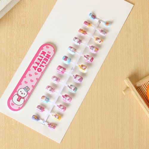 美甲工具 小孩美甲磨甲条套装儿童指甲贴女童防水卡通假指甲片公主贴
