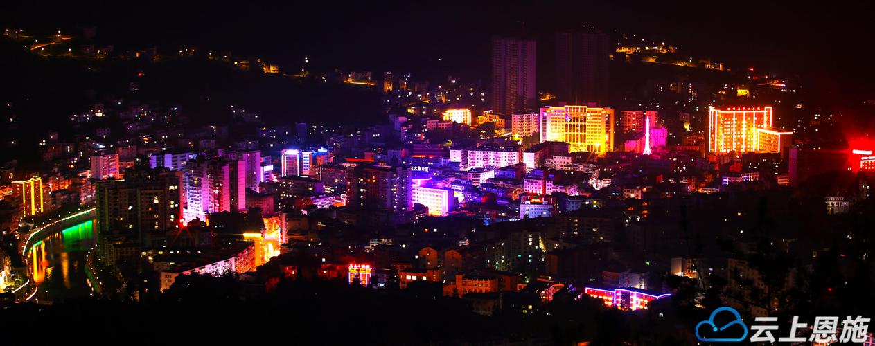 华灯初上02鹤峰夜景多绚烂