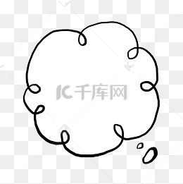 气泡卡通简笔画
