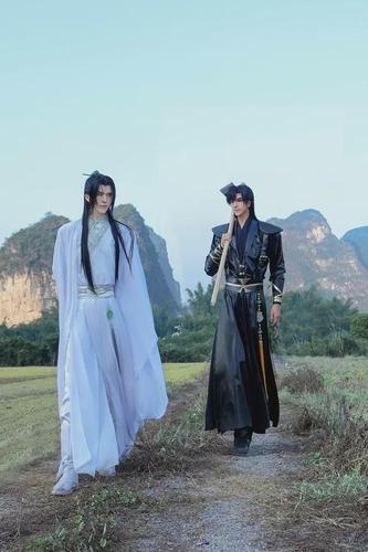 《二哈和他的白猫师尊》楚晚宁,墨燃cos,扛锄头画面太