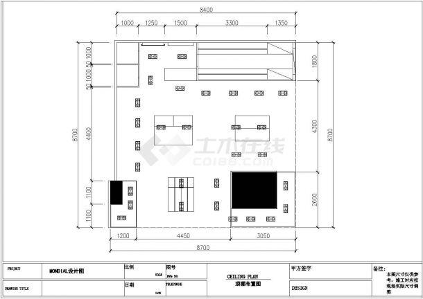 常熟某服装厂精品服装专卖店全套设计图(含电量图)