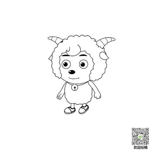 喜羊羊简笔画头像图片