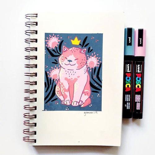 马克笔快速表达的小动物图片,你也可以