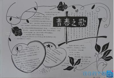 青春无悔珍惜青春的手抄报 青春手抄报