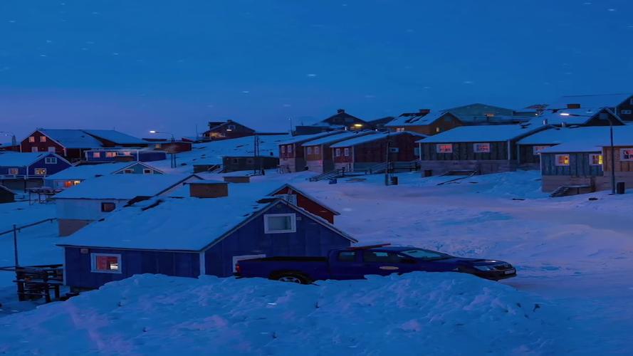 北极因纽特人童话小镇现在正是极夜时候你会来感受一下吗