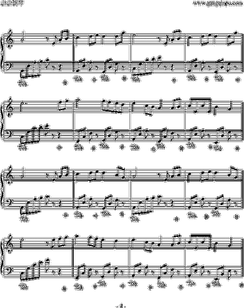 童年简易演奏版班德瑞钢琴经典作品钢琴谱