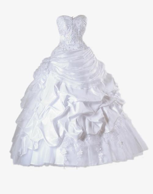 白色时尚婚纱免抠素材免费下载_觅元素51yuansu.com