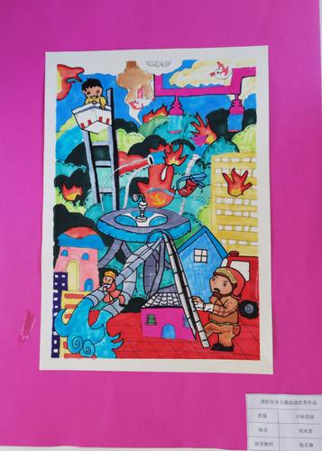 石鼓区五一路小学 "消防安全周"专题儿童画评比及展示