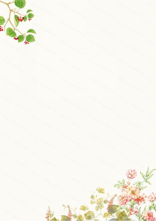 唯美淡雅手抄报/小报word模板