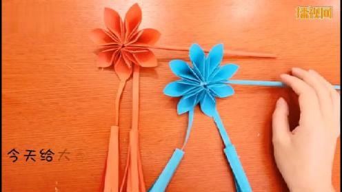 折纸大全 古风发簪的折法简单依旧,真的要学哦