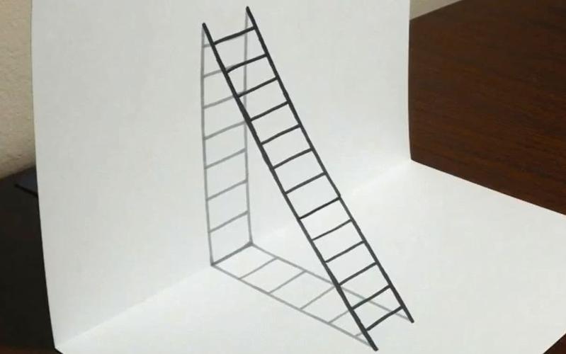 大佬绘制3d梯子,youtube上播放千万的视频,收藏不亏系列.