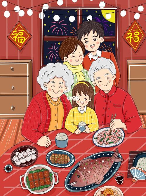 年夜饭绘画,年夜饭手抄报都有哦,抗疫手抄报也有.